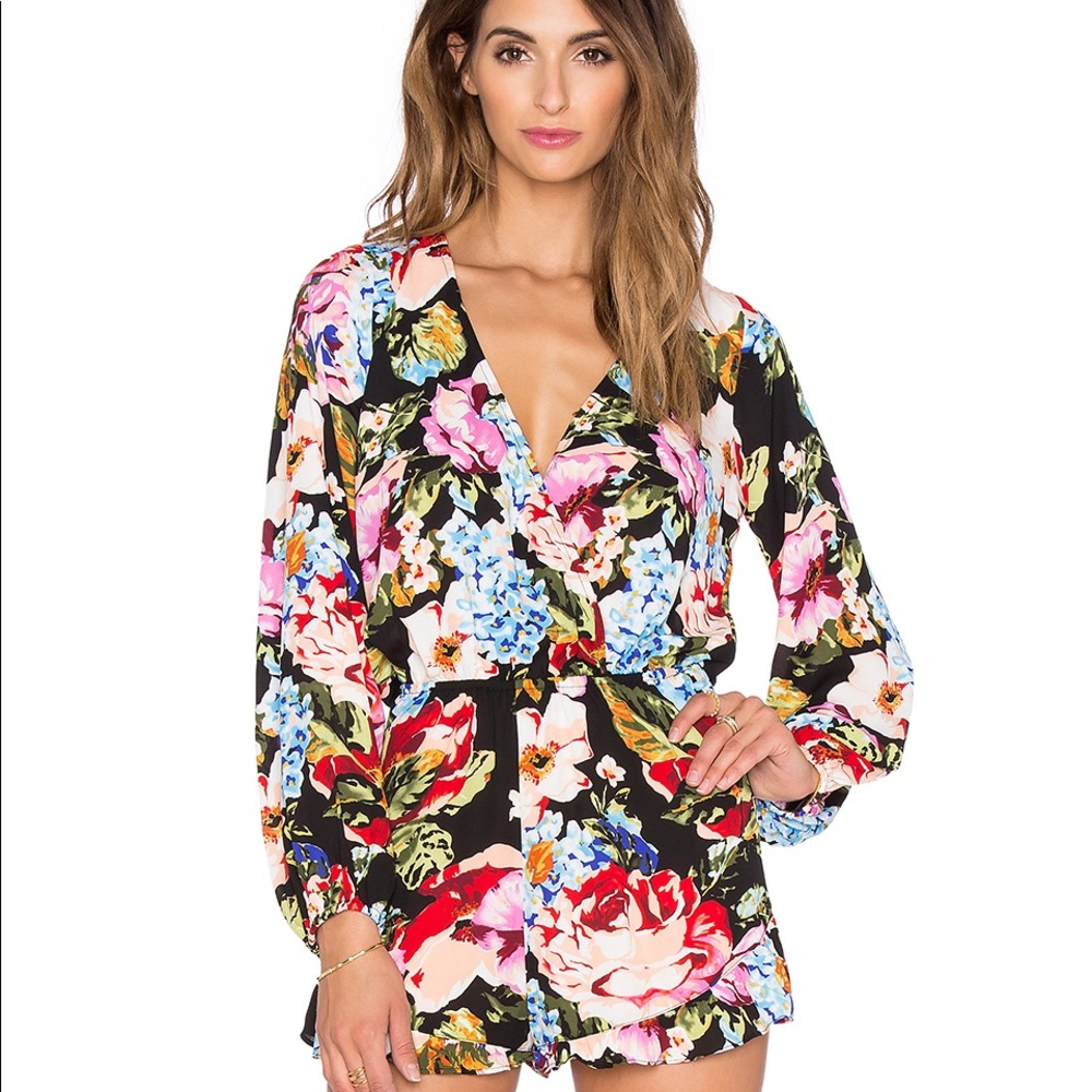 Show Me Your Mumu Black Floral Romper